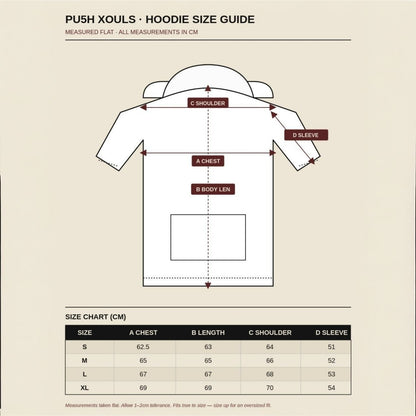 PU5H XOULS Hoodie - Graphite Black