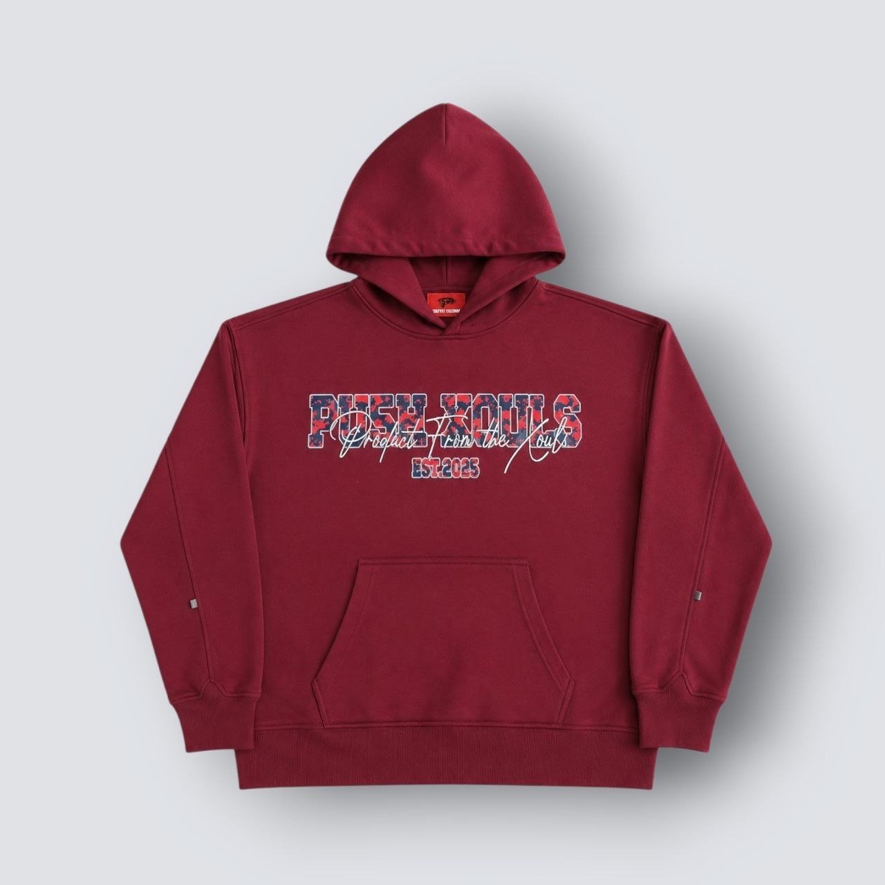 PU5H XOULS Hoodie – Oxblood